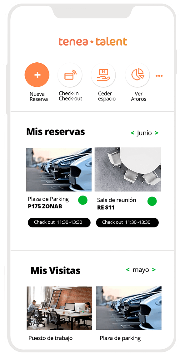 aplicacion reserva de espacios de oficina